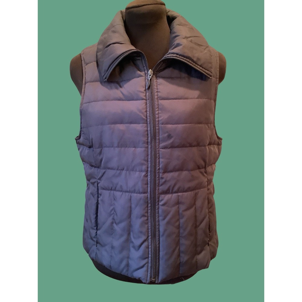Kenneth Cole Reaction Women's Brown Down Quilted Cheap Puffer Vest Winter Sz M